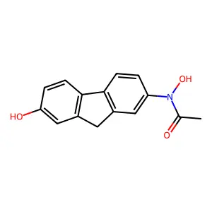 N-hydroxy-N-(7-hydroxy-9H-fluoren-2-yl)acetamide structure