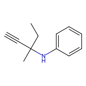 N-(3-methylpent-1-yn-3-yl)aniline structure
