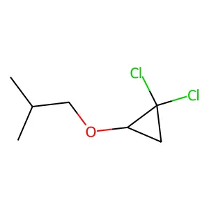 1,1-dichloro-2-(2-methylpropoxy)cyclopropane structure