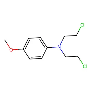N,N-bis(2-chloroethyl)-4-methoxyaniline structure