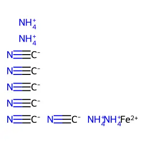 AMMONIUM FERROCYANIDE structure