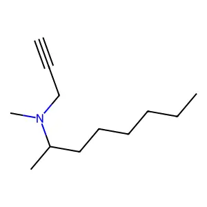 N-methyl-N-prop-2-ynyloctan-2-amine structure