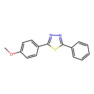 1,3,4-Thiadiazole, 2-(4-methoxyphenyl)-5-phenyl- structure