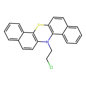 13-(2-chloroethyl)-2-thia-13-azapentacyclo[12.8.0.03,12.04,9.015,20]docosa-1(14),3(12),4,6,8,10,15,17,19,21-decaene structure
