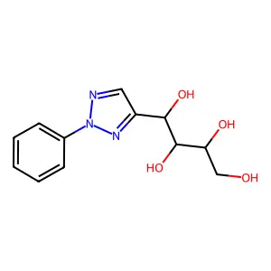 1-(2-phenyltriazol-4-yl)butane-1,2,3,4-tetrol structure