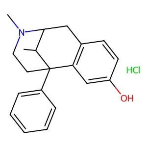 10,13-dimethyl-1-phenyl-10-azatricyclo[7.3.1.02,7]trideca-2(7),3,5-trien-4-ol;hydrochloride structure