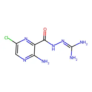 3-Amino-6-chloropyrazinamidoguanidine structure