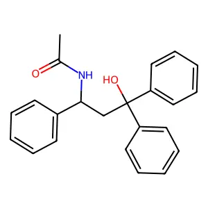 N-(3-hydroxy-1,3,3-triphenylpropyl)acetamide structure