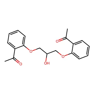 1-[2-[3-(2-acetylphenoxy)-2-hydroxypropoxy]phenyl]ethanone structure