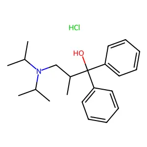 1,1-Diphenyl-2-methyl-3-(diisopropylamino)propanol hydrochloride structure