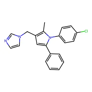 1-[[1-(4-chlorophenyl)-2-methyl-5-phenylpyrrol-3-yl]methyl]imidazole structure