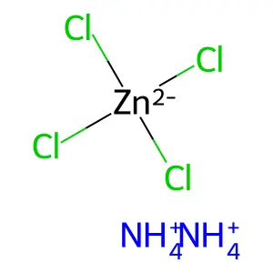 Diammonium tetrachlorozincate(2-) structure