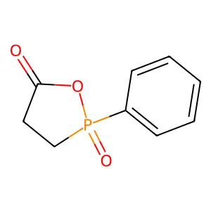 1,2-Oxaphospholan-5-one, 2-phenyl-, 2-oxide structure