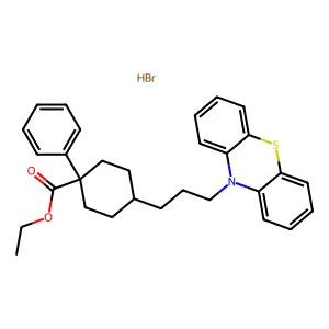 Isonipecotic acid, 1-(3-phenothiazin-10-ylpropyl)-4-phenyl-, ethyl ester, hydrobromide structure