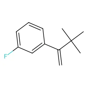 1-(3,3-dimethylbut-1-en-2-yl)-3-fluorobenzene structure