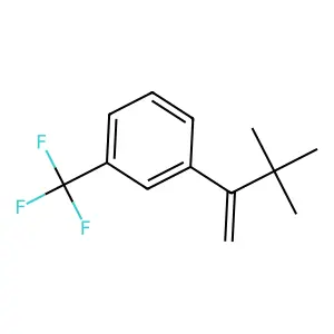 1-(3,3-dimethylbut-1-en-2-yl)-3-(trifluoromethyl)benzene structure