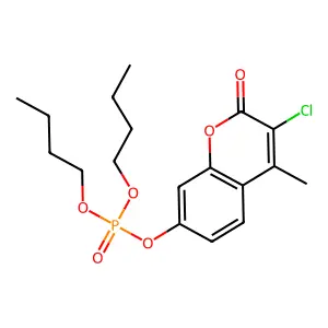 dibutyl (3-chloro-4-methyl-2-oxochromen-7-yl) phosphate structure