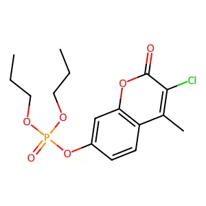 (3-chloro-4-methyl-2-oxochromen-7-yl) dipropyl phosphate structure