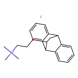 trimethyl-[3-(15-tetracyclo[6.6.2.02,7.09,14]hexadeca-2,4,6,9,11,13-hexaenyl)propyl]azanium iodide structure
