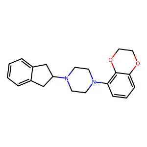 1-(2,3-dihydro-1,4-benzodioxin-5-yl)-4-(2,3-dihydro-1H-inden-2-yl)piperazine structure