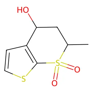(4S,6S)-6-methyl-7,7-dioxo-5,6-dihydro-4H-thieno[2,3-b]thiopyran-4-ol structure