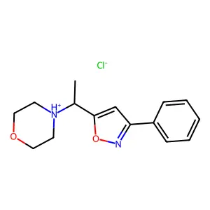 3-Phenyl-5-(1-morpholinoethyl)isoxazole hydrochloride structure