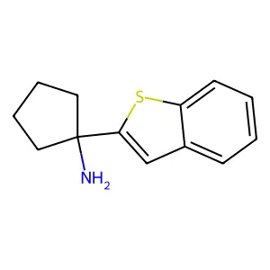 1-(1-benzothiophen-2-yl)cyclopentan-1-amine structure