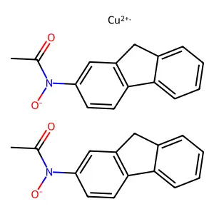 copper bis(N-(9H-fluoren-2-yl)-N-oxidoacetamide) structure