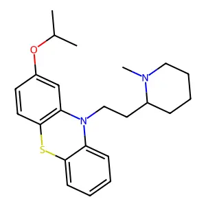 10-[2-(1-methylpiperidin-2-yl)ethyl]-2-propan-2-yloxyphenothiazine structure