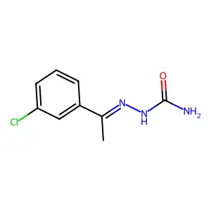 [1-(3-chlorophenyl)ethylideneamino]urea structure