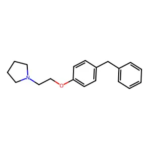 1-[2-(4-benzylphenoxy)ethyl]pyrrolidine structure