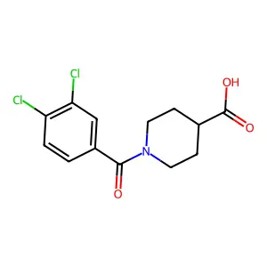 1-(3,4-dichlorobenzoyl)piperidine-4-carboxylic Acid structure