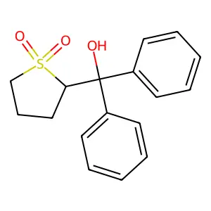 (1,1-dioxothiolan-2-yl)-diphenylmethanol structure