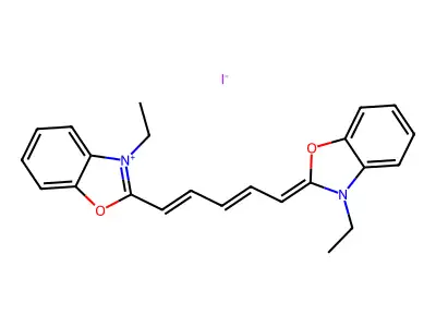 3,3'-Diethyloxadicarbocyanine structure