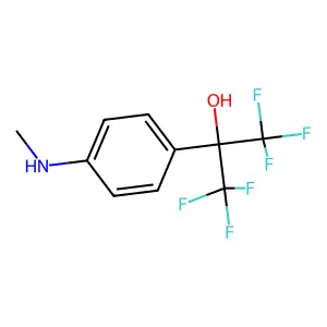 1,1,1,3,3,3-hexafluoro-2-[4-(methylamino)phenyl]propan-2-ol structure