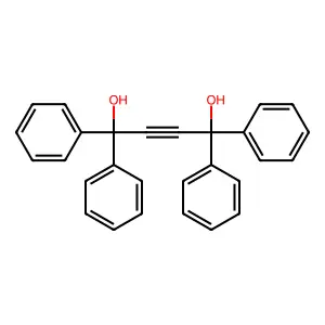 1,1,4,4-tetraphenylbut-2-yne-1,4-diol structure