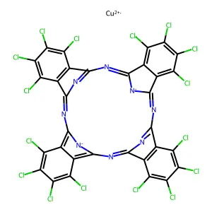 Copper perchlorophthalocyanine structure