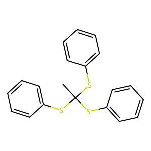 1,1-bis(phenylsulfanyl)ethylsulfanylbenzene structure