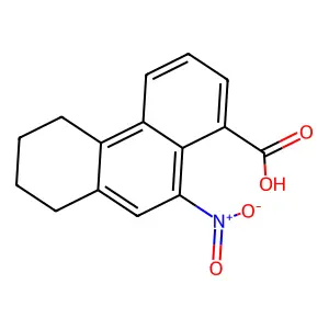 10-nitro-5,6,7,8-tetrahydrophenanthrene-1-carboxylic acid structure