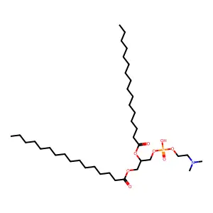 [3-[2-(dimethylamino)ethoxy-hydroxyphosphoryl]oxy-2-hexadecanoyloxypropyl] hexadecanoate structure