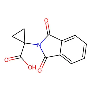 1-(1,3-dioxoisoindol-2-yl)cyclopropane-1-carboxylic acid structure