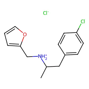 N-(p-Chloro-alpha-methylphenethyl)furfurylamine hydrochloride structure