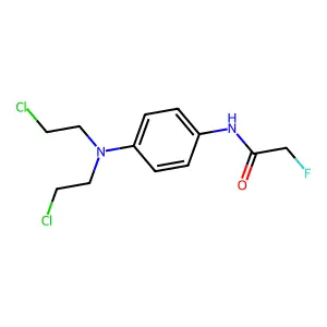 N-[4-[bis(2-chloroethyl)amino]phenyl]-2-fluoroacetamide structure