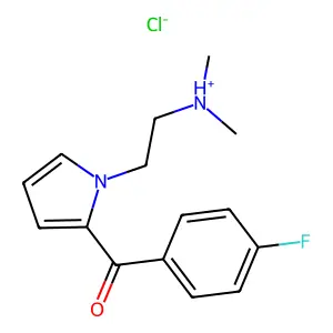 1-(2-(Dimethylamino)ethyl)-2-(p-fluorobenzoyl)pyrrole monohydrochloride structure