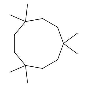 1,1,4,4,7,7-Hexamethylcyclononane structure