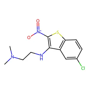 1,2-Ethanediamine, N-(5-chloro-2-nitrobenzo(b)thien-3-yl)-N',N'-dimethyl- structure