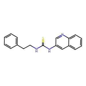 1-(2-phenylethyl)-3-quinolin-3-ylthiourea structure
