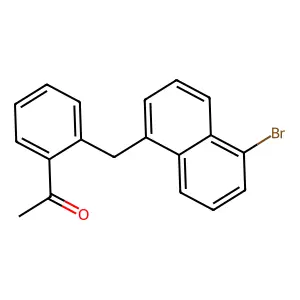 1-[2-[(5-bromonaphthalen-1-yl)methyl]phenyl]ethanone structure