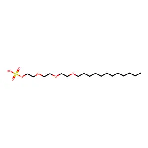 Triethylene glycol lauryl ether sulfate structure