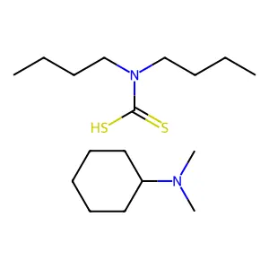 N,N-DIMETHYLCYCLOHEXYLAMMONIUM DIBUTYLDITHIOCARBAMATE structure